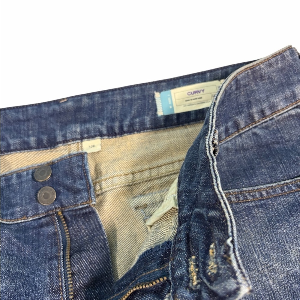Gap Curvy Low - Rise Stretch Size 12R 2 Button Closure Dark Wash Jeans Women's - Picture 3 of 11